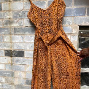 PrettyLitteThings Orange Leopard Jumpsuit (12)